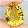 Image 2 : PEAR CUT UNHEATED TOP RICH YELLOW CITRINE BRAZIL 16.60 CARATS 18X14 mm - APPRAISED REPLACEMENT VALUE