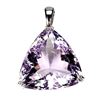 Image 2 : HUGE RARE 60 CARATS TRILLIANT CUT AMETHYST PENDANT IN 14K YELLOW PLATED GOLD OVER 925 STERLING SILVE