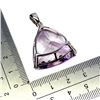 Image 3 : HUGE RARE 60 CARATS TRILLIANT CUT AMETHYST PENDANT IN 14K YELLOW PLATED GOLD OVER 925 STERLING SILVE