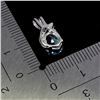 Image 3 : BIG 8X6 mm SWISS BLUE TOPAZ PENDANT IN 14K WHITE PLATED GOLD OVER 925 STERLING SILVER - SIZE 8 - APP