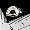 Image 3 : 8 MM HEART CUT RUBY PENDANT IN 14K WHITE PLATED GOLD OVER 925 STERLING SILVER - APPRAISED REPLACEMEN