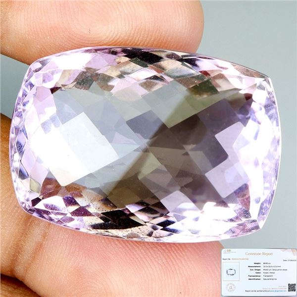 GIANT 89.65 CARATS ANTIQUE CUT AMETRINE (AMETHYST AND CITRINE) MUSEUM SIZE SPECIMEN 32X 22 mm - APPR