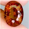 Image 2 : BEAUTIFUL 7.96 CARATS BRAZILIAN OVAL CONCAVE CUT UNHEATED RARE COLOR ORANGEI-YELLOW CITRINE 14X11 mm