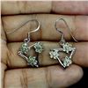 Image 2 : PERIDOT EARRINGS IN 14K WHITE PLATED GOLD OVER 925 STERLING SILVER