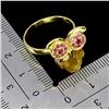 Image 3 : OVAL YELLOW SAPPHIRE AND RUBY RING IN 14K WHITE PLATED GOLD OVER 925 STERLING SILVER - SIZE 8 - APPR