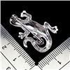 Image 3 : ROUND CUT MARCASITE AND CZ LIZARD SHAPPED BROOCH IN 925 STERLING SILVER