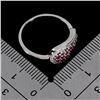 Image 3 : ROUND CUT RHODOLITE GARNET RING IN 14K WHITE PLATED GOLD OVER 925 STERLING SILVER - APPRAISED REPLAC