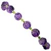 Image 2 : CARVED AMETHYST AND EMERALD BRACELET 10MM STONES IN 14K YELLOW PLATED GOLD OVER 925 STERLING SILVER 