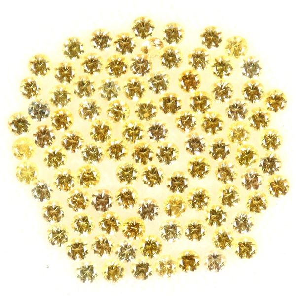 3.04 CARATS ROUND DIAMOND CUT NATURAL YELLOW SAPPHIRES LOT 96 PCS. 1.8 mm GEMSTONE - APPRAISED REPLA