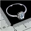 Image 3 : BEAUTIFUL 6X4 mm AQAMARINE RING IN 14K WHITE PLATED GOLD OVER 925 STERLING SILVER - SIZE 7 - APPRAIS