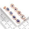 Image 3 : TANZANITE AND CZ EARRINGS IN 14K ROSE PLATED GOLD OVER 925 STERLING SILVER - APPRAISED REPLACEMENT V