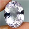 Image 2 : BIG 42.09 CARATS OVAL CUT WITH CHECKER BOARD TABLE UNHEATED BOLIVIAN PINK AMETHYST 24X18 mm - APPRAI