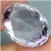 Image 3 : BIG 42.09 CARATS OVAL CUT WITH CHECKER BOARD TABLE UNHEATED BOLIVIAN PINK AMETHYST 24X18 mm - APPRAI