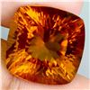 Image 2 : EXCEPTIONAL 20.33 CARATS CUSHION CUT NATURAL UNHEATED ORANGE-YELLOW CITRINE 17 mm - APPRAISED REPLAC