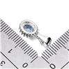 Image 3 : 7X5 mm OVAL BLUE SAPPHIRE PENDANT IN 14K WHITE PLATED GOLD OVER 925 STERLING SILVER - APPRAISED REPL