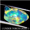 Image 1 : ROUGH 4.83 CARATS AAA FLORAL FLASH PLAY OF COLOR ETHIOPIAN CRYSTAL FIRE OPAL 15X10 mm - APPRAISED RE