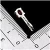 Image 3 : 7X5 mm RUBY DIAMOND CUT PENDANT IN 14K WHITE GOLD PLATED OVER 925 STERLING SILVER - APPRAISED REPLAC