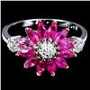 Image 1 : MARQUISE CUT PINK TOPAZ RING IN 14K WHITE GOLD PLATED OVER 925 STERLING SILVER - SIZE 8 - APPRAISED 
