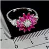 Image 3 : MARQUISE CUT PINK TOPAZ RING IN 14K WHITE GOLD PLATED OVER 925 STERLING SILVER - SIZE 8 - APPRAISED 