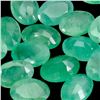 Image 2 : OVAL CUT 6.18 CARATS OF GREEN UNHEATED EMERALD FROM BRAZIL 15 PIECES 6X4 mm - APPRAISED REPLACEMENT 