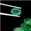 Image 3 : OVAL CUT 6.18 CARATS OF GREEN UNHEATED EMERALD FROM BRAZIL 15 PIECES 6X4 mm - APPRAISED REPLACEMENT 
