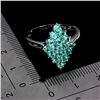 Image 3 : PARAIBA BLUE TOPAZ RING IN 14K WHITE GOLD PLATED OVER 925 STERLING SILVER - SIZE 9.5 - APPRAISED REP