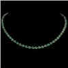 Image 1 : AWESOME PEAR CUT EMERALD NECKLACE GOOD CLARITY IN 14K WHITE GOLD PLATED OVER 925 STERLING SILVER - S