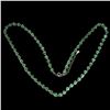 Image 2 : AWESOME PEAR CUT EMERALD NECKLACE GOOD CLARITY IN 14K WHITE GOLD PLATED OVER 925 STERLING SILVER - S