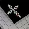 Image 3 : RED, GREEN, PARAIBA BLUE AND SKY BLUE TOPAZ CROSS SHAPPED PENDANT IN BLACK RHODIUM PLATED OVER 925 S