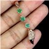 Image 2 : EMERALD PENDANT IN 14K ROSE GOLD PLATED OVER 925 STERLING SILVER - APPRAISED REPLACEMENT VALUE CAD 6