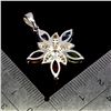 Image 3 : CITRINE, AMETHYST, SWISS BLE TOPAZ, PERIDOT AND RHODOLITE GARNET PENDANT IN 14K WHITE GOLD PLATED OV
