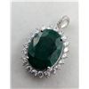 Image 2 : 3.6 ct Certified Silver Emerald gemstone Pendant ($6,685 Appraisal)
