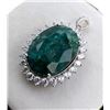 Image 2 : 5.9 ct Certified Silver Emerald gemstone Pendant ($10,890 Appraisal)