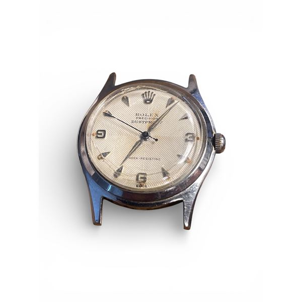 Authentic Rolex Oyster Precision Manual Wind Watch - Vintage Silver Dial (No Strap)