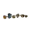 Image 1 : 6 New Faceted Topaz, Peridot & Citrine Crystal Rings in Silver Settings - all stamped .925 (longest 