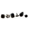 Image 1 : 6 New Polished or Faceted Black Onyx, Hematite & Crystal Rings in Silver Settings - all stamped .925
