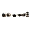Image 1 : 6 New Polished or Faceted Black Onyx, Hematite & Crystal Rings in Silver Settings - all stamped .925