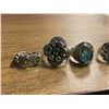 Image 2 : 6 New Raw Topaz & Faceted Topaz & Peridot Crystal Rings in Silver Settings - all stamped .925 (longe