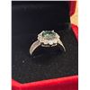 Image 2 : 2.00 CT GRA CERTIFIED ROUND BRILLIANT CUT MOISSANITE STONE VVS BLUISH GREEN COLOR WITH 12 BAGUETTE C