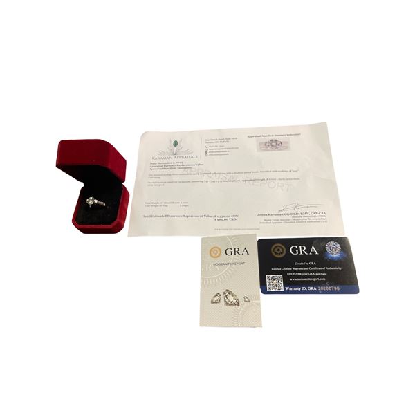 2.00 CT GRA CERTIFIED ROUND BRILLIANT CUT MOISSANITE STONE VVS D COLOR SET IN A HALF BEZEL SETTING S