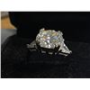 Image 2 : 5.00 CT GRA CERTIFIED ROUND BRILLIANT CUT MOISSANITE STONE VVS D COLOR SET WITH TRILLION CUT CUBIC Z