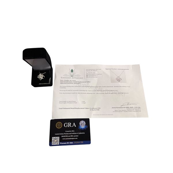 1.00 CT GRA CERTIFIED ROUND BRILLIANT CUT MOISSANITE STONE VVS D COLOR WITH 40 ROUND BRILLIANT CUT C