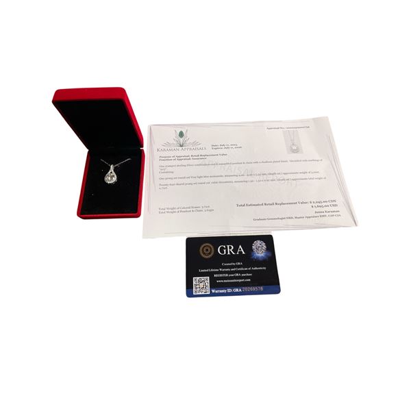 3.00 CT GRA CERTIFIED ROUND BRILLIANT CUT MOISSANITE STONE VVS D COLOR WITH 24 ROUND BRILLIANT CUT C