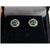 Image 3 : 1.00 CT TW GRA CERTIFIED ROUND BRILLIANT CUT MOISSANITE STONE VVS BLUISH GREEN COLOR WITH 36 ROUND B
