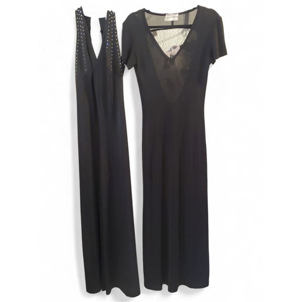 Vintage Black Rhinestone Jumpsuit & Maxi Dress - Size S, R.V. $129.100