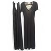 Image 1 : Vintage Black Rhinestone Jumpsuit & Maxi Dress - Size S, R.V. $129.100