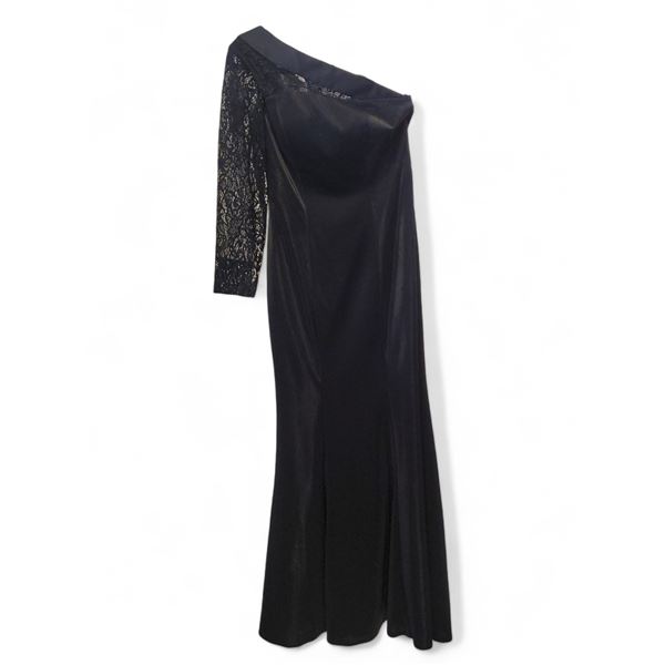 Vintage Black Mermaid Evening Gown, Size XS/S