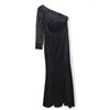 Image 1 : Vintage Black Mermaid Evening Gown, Size XS/S
