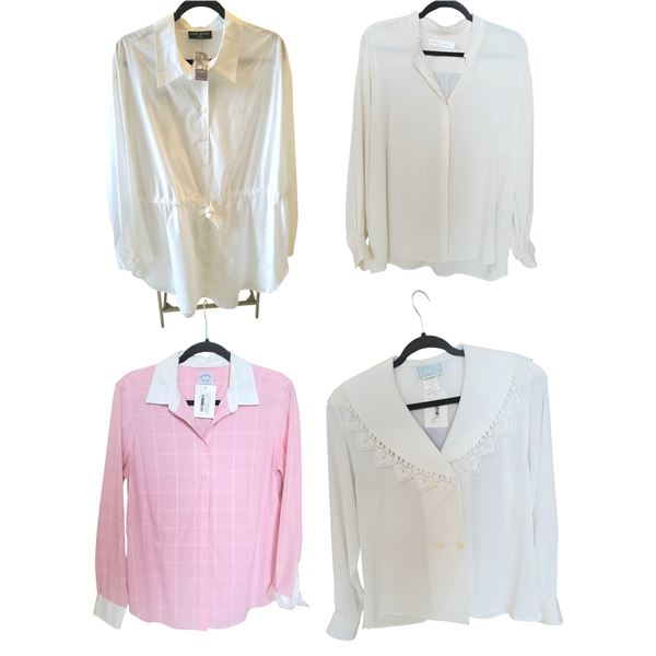 Vintage group of 7 Women's Shirts, Size L/XL - includes Lane Bryant, Pink Brooks & More. Approx. Tot