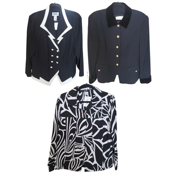 Vintage group of 3 Women's Jackets, Size 12/14 - includes Dana Buchman Wool Jacket & More. Approx. T